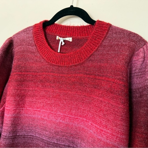 NWT Marine Layer Ayla Ombré Stripe Puff Sleeve Sweater in Size XL - Picture 4 of 13